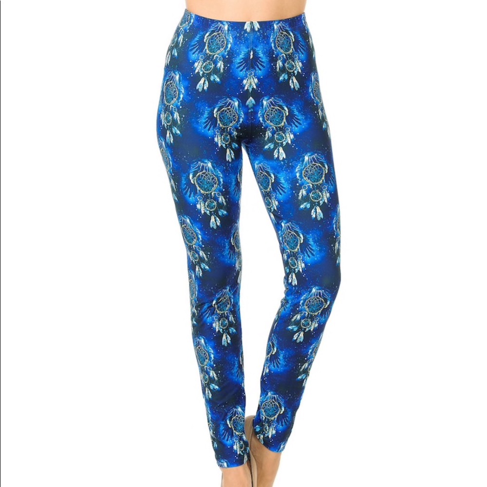 Last 1‼️Dream Catchers Soft Blue Galaxy Leggings - Picture 4 of 7